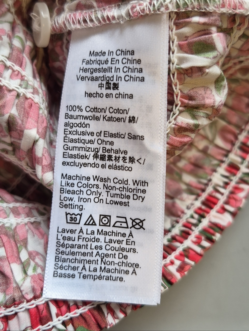 J. Crew Liberty Fabric Smocked Button-up Top Red Floral Sz XS Cottagecore Preppy - Picture 12 of 12